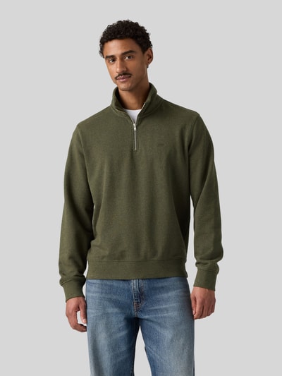 Levi's® Regular Fit Troyer aus reiner Baumwolle Oliv 4