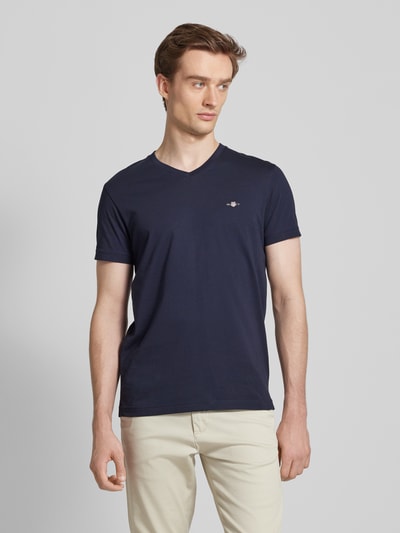 Gant Regular Fit T-Shirt mit Label-Stitching Marine 4