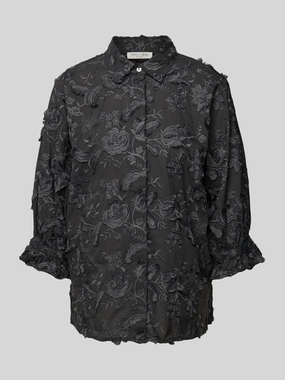 Christian Berg Woman Bluse mit verdeckter Knopfleiste Black 2