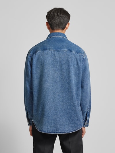 Hugo Blue Regular fit jeansjack met labelpatch, model 'Ebolt' Jeansblauw - 5