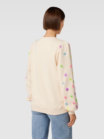 Frogbox Sweatshirt mit Paillettenbesatz Modell 'ON' Offwhite 5