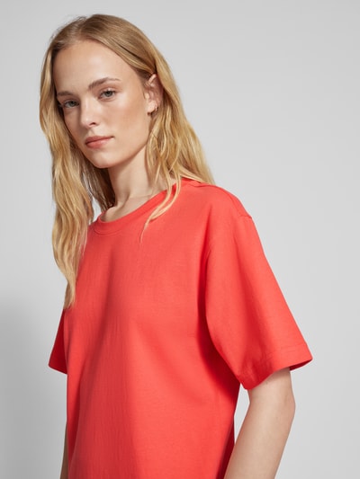 Jake*s Casual Oversized T-shirt met extra brede schouders Koraal - 3