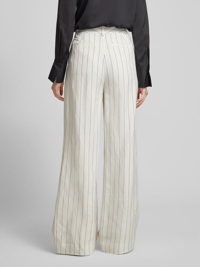 Lauren Ralph Lauren Spodnie z przyszytymi zakładkami w pasie model ‘KIRAHN’ Złamany biały 5