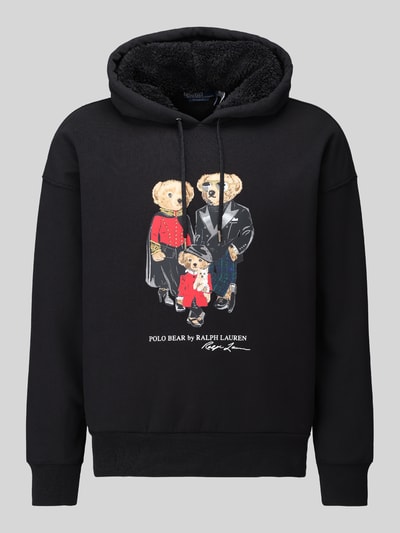 Polo Ralph Lauren bluza z kapturem o kroju regular fit z mieszanki bawełny Czarny 2
