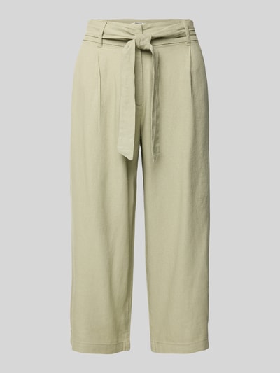 Only Regular Fit Culotte aus Viskose-Leinen-Mix Modell 'CARO' Oliv 2