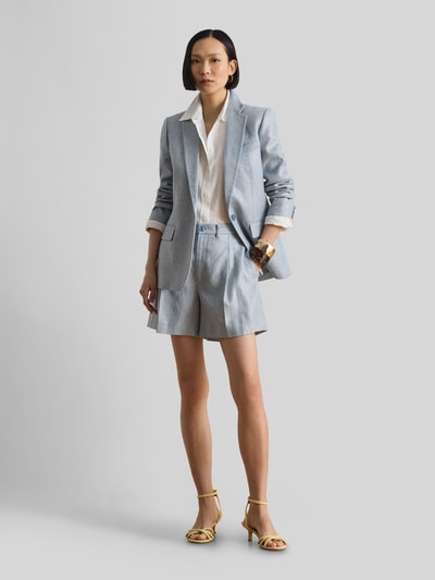 Lauren Ralph Lauren Długi blezer o kroju regular fit z mieszanki lnu i bawełny Jasnoniebieski 4