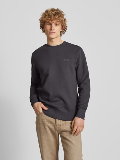 Calvin Klein Jeans Sweatshirt mit Label-Patch Anthrazit 4