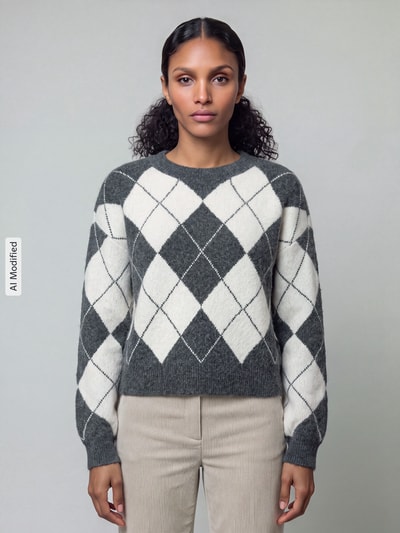 VERO MODA Pullover mit Rundhalsausschnitt Dunkelgrau Melange 4