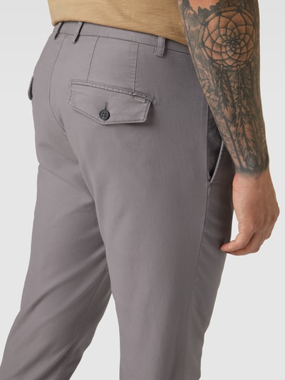 Cinque Stoffen broek met paspelzak, model 'Sapo' Zilver - 3