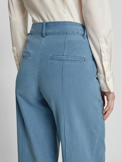 ICHI Wide Leg Jeans mit Ziernähten Modell 'KATE' Blau 3