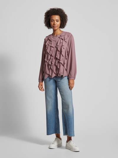 Jake*s Collection Blouse met volants Prune - 1