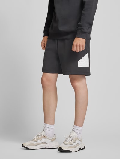 ADIDAS SPORTSWEAR Sweatshorts met labeldetail Zwart - 4