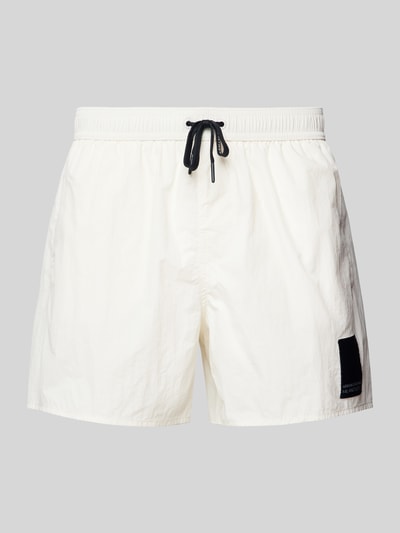 Armani Exchange Badehose mit Label-Patch Offwhite 1
