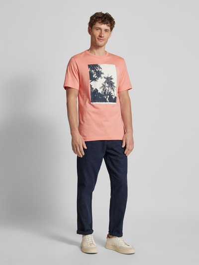 Tom Tailor T-shirt met motiefprint Koraal - 1