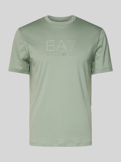 EA7 Emporio Armani T-Shirt mit Label-Print Modell 'TRAIN' Mint 2