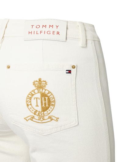 Tommy Hilfiger Flared Jeans mit Logo-Stickerei  Weiss 4