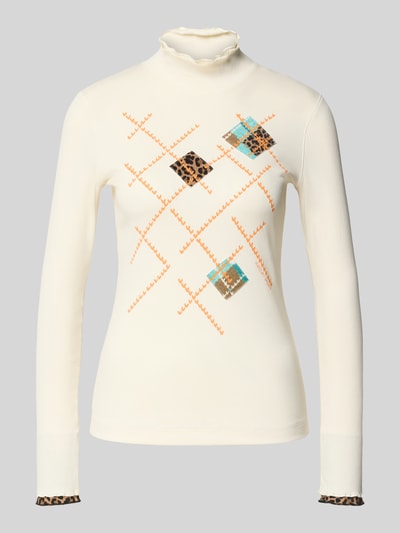 Marc Cain Longsleeve mit gerippten Abschlüssen Ecru 2