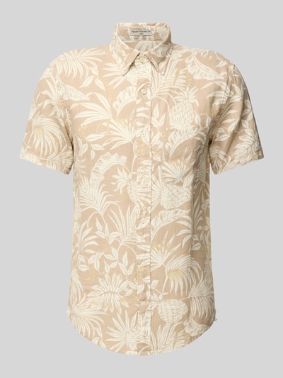 Gant Regular Fit Leinenhemd mit Button-Down-Kragen Beige 2