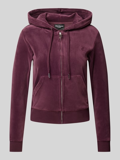 Juicy Couture Sweatjacke mit Kapuze Modell 'ROBERTSON' Dunkelrot 2