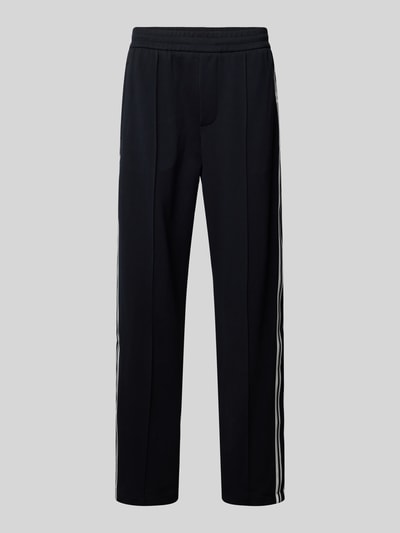 Emporio Armani Straight Leg Sweatpants mit fixierten Bügelfalten Marine 1