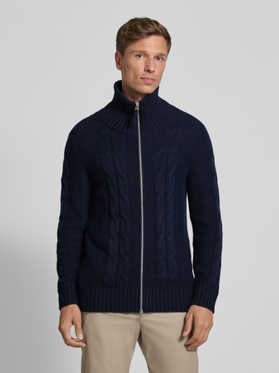 FTC-Cashmere Strickjacke aus Baumwoll-Kaschmir-Mix Marine 4