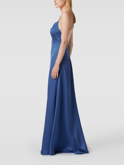 Luxuar Midikleid mit Herz-Ausschnitt Bleu 4