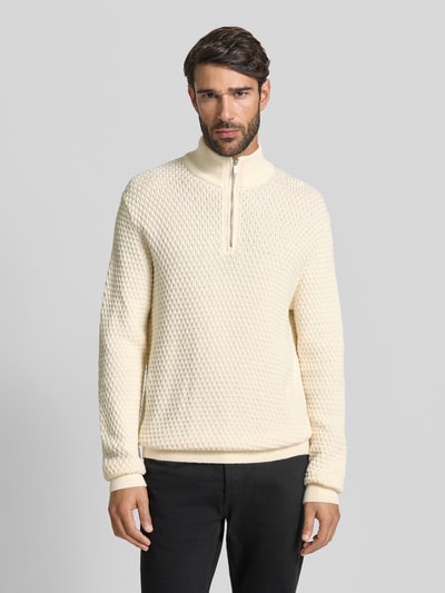 MCNEAL Strickpullover mit gerippten Abschlüssen Ecru 4