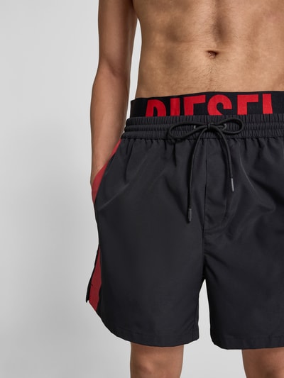 Diesel Badehose mit elastischem Bund Black 3