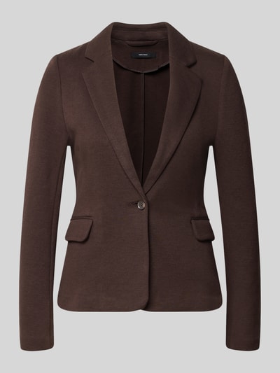 VERO MODA Slim Fit Kurzblazer mit Baumwoll-Anteil Modell 'JULIA' Schoko 1