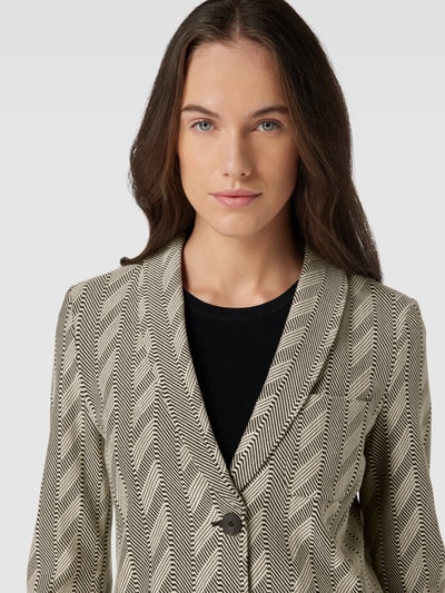 Emporio Armani Blazer mit Allover-Muster Beige 3