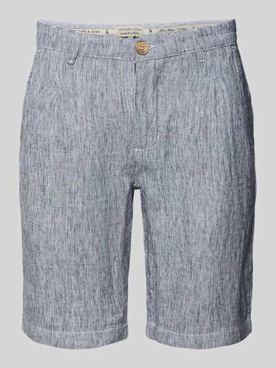 Colours & Sons Regular Fit Leinenshorts mit Gesäßtaschen Hellblau 2