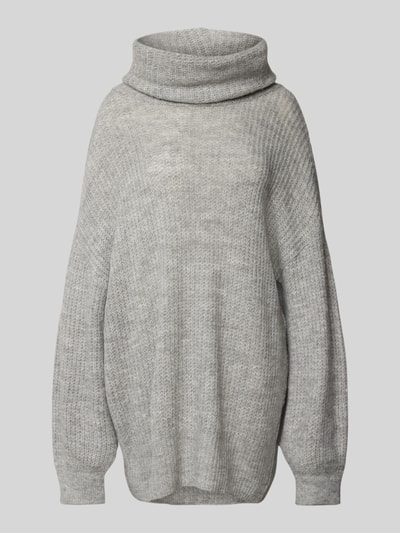 LeGer by Lena Gercke Oversized Strickpullover mit Rollkragen Modell 'Juna' Mittelgrau Melange 2