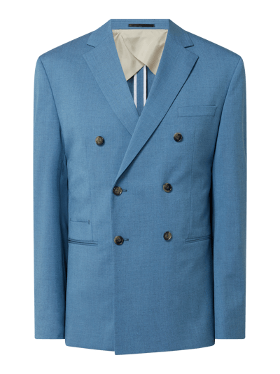 SELECTED HOMME Slim fit colbert met dubbele knoopsluiting, model 'Logan' Blauw gemêleerd - 2