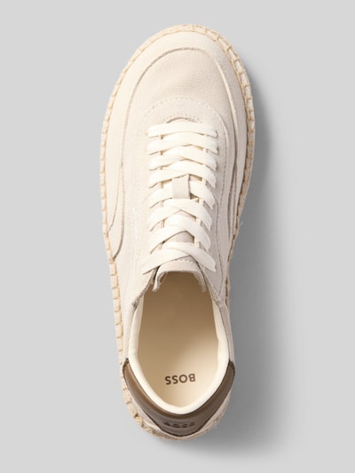 BOSS Sneakersy o niskim kroju z wyhaftowanym logo model 'CARLYNN' Biały 3
