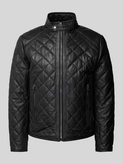 JOOP! Collection Lederjacke mit Stehkragen Modell 'Boys' Black 2