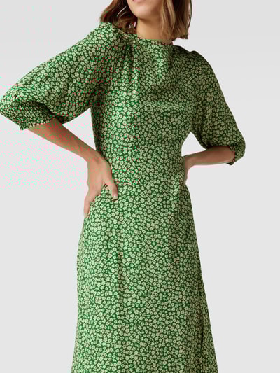 Mango Midikleid mit floralem Allover-Muster Grün 3