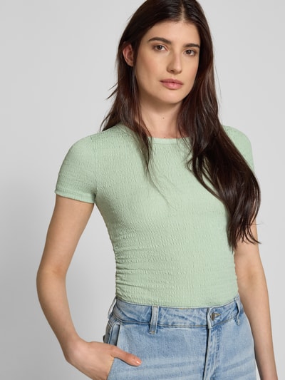 Tom Tailor Denim Regular Fit T-Shirt in Knitter-Optik Schilf 3