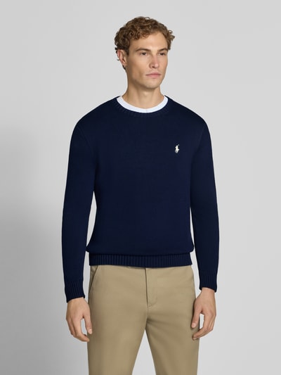 Polo Ralph Lauren Relaxed Fit Pullover aus reiner Baumwolle Marine 4