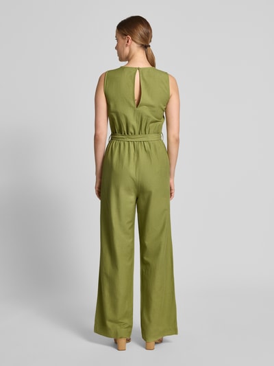 VILA Jumpsuit aus Viskose-Baumwoll-Mix mit Leinen-Anteil Schilf 5