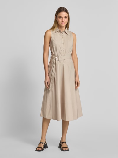 DKNY Midikleid mit Taillengürtel Sand 4