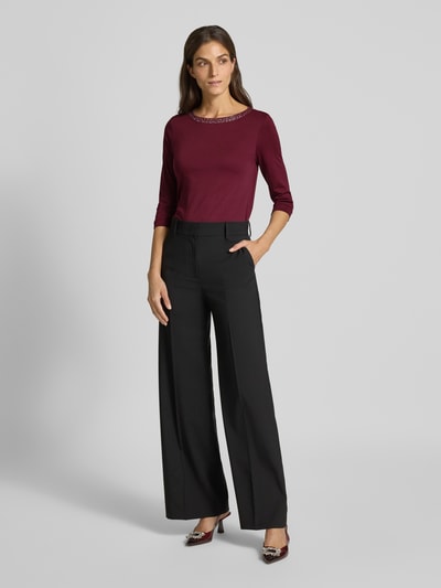 Christian Berg Woman T-Shirt mit Ziersteinbesatz und 3/4-Arm Kirsche 1