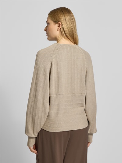 MSCH Copenhagen Strickpullover in Wickel-Optik Modell 'Zine Rachelle' Beige 5