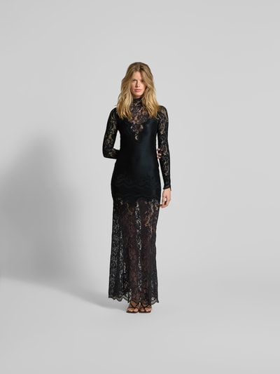 Rabanne Maxikleid in semitransparentem Design Black 4