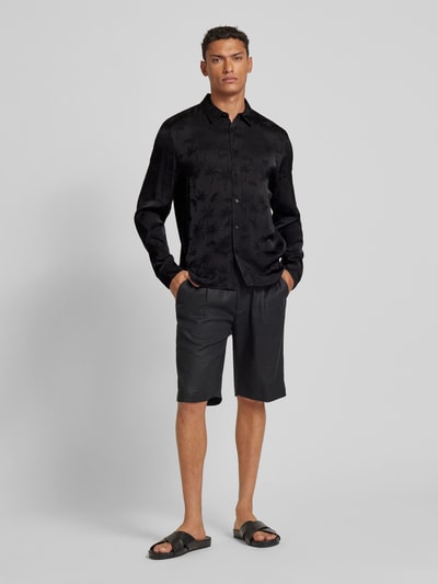 THE KOOPLES Slim Fit Freizeithemd aus Viskose Black 1