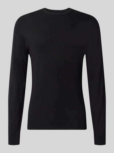 MCNEAL Strickpullover mit geripptem Rundhalsausschnitt Black 1