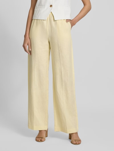 MANGO Stoffhose mit elastischem Bund Modell 'ALADA' Hellgelb 4