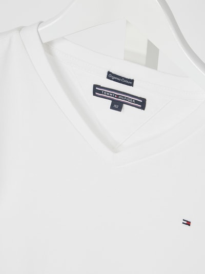 Tommy Hilfiger Teens T-shirt z wyhaftowanym logo Biały 2