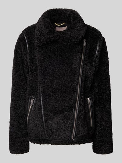 Christian Berg Woman Selection Jack met teddybont en platte kraag Zwart - 2