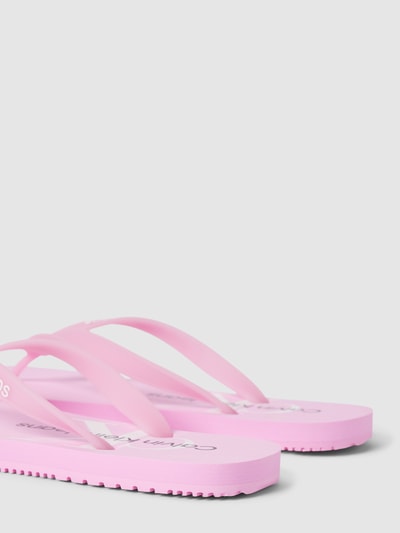 Calvin Klein Jeans Teenslippers met labelprints Felroze - 2