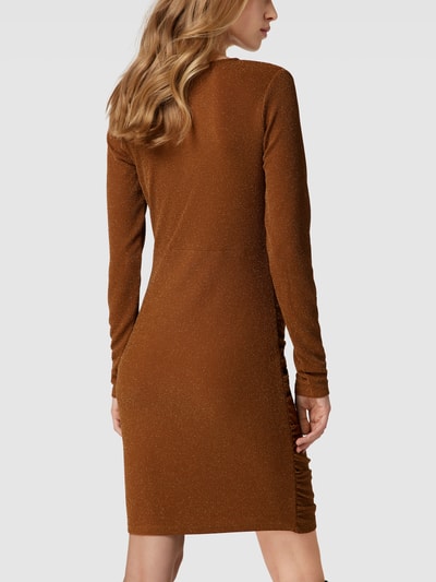 Pieces Kleid mit Raffung Modell 'LINA' Camel 5